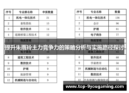 提升朱雨玲主力竞争力的策略分析与实施路径探讨